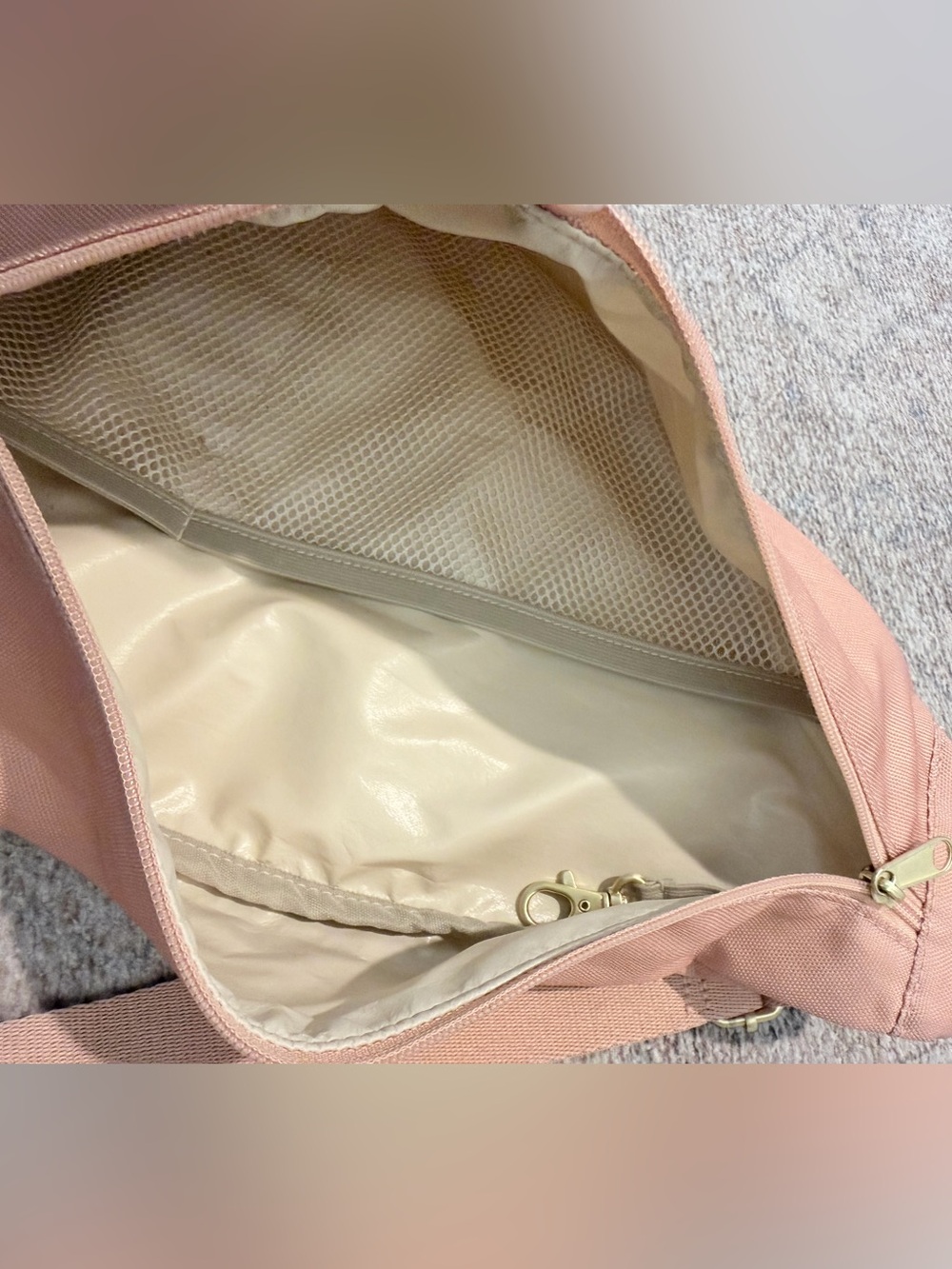 Canvelle Contour Sling Bag in Terracotta Blush – Gold Hardware - Picture 9 of 10